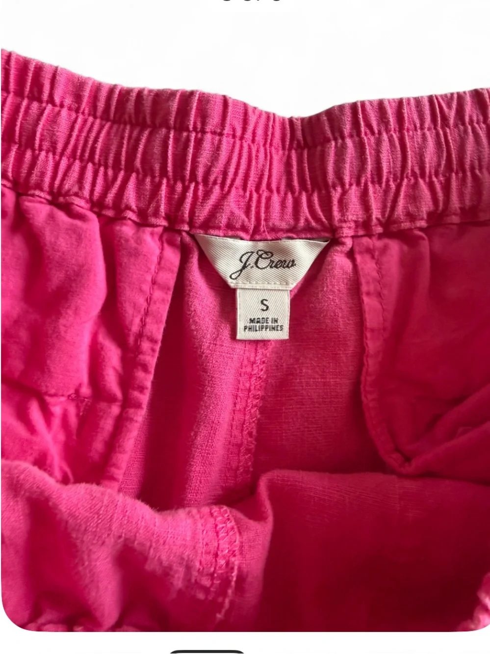 J. Crew Hot Pink Drawstring Linen-Blend Athletic Shorts